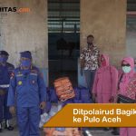 Ditpolairud Bagikan Sembako ke Pulo Aceh