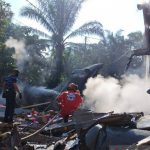 Tiga Rumah Rusak Akibat Jatuhnya Pesawat Tempur di Riau