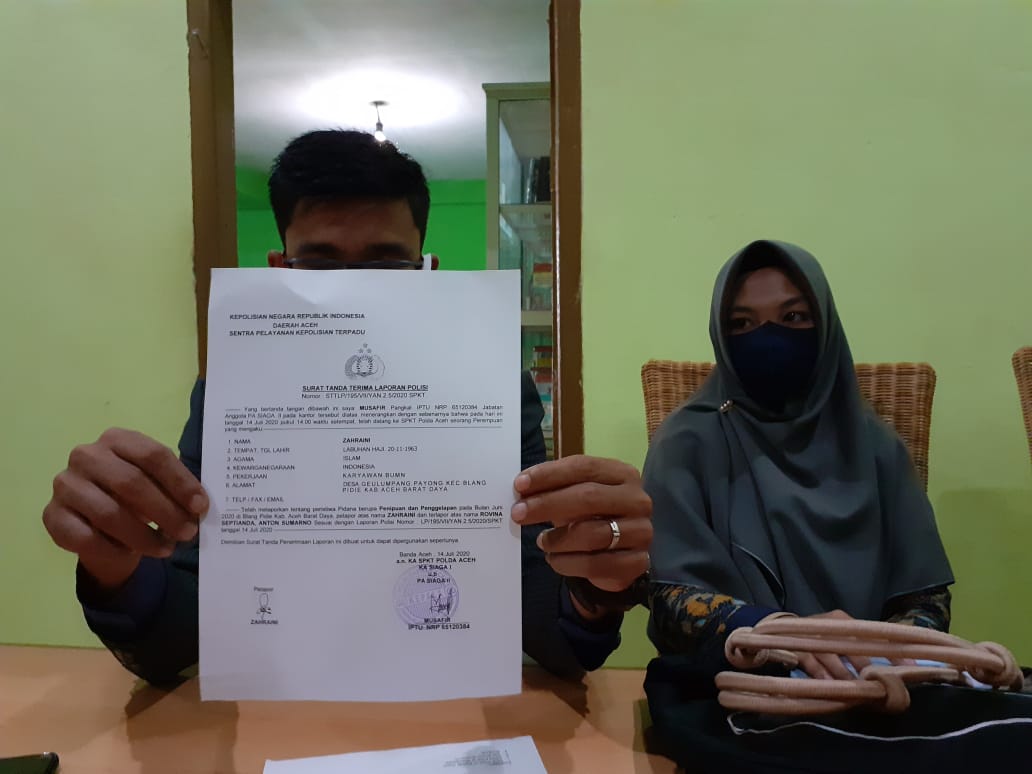 Anggota Dewan di Abdya Dilaporkan ke Polda Aceh Diduga Tipu Warga