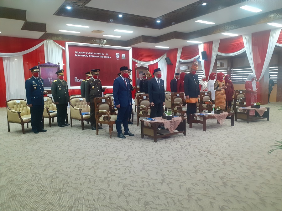 Pejabat Aceh Ikuti Upacara HUT ke-75 RI di Istana Secara Virtual