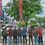 Bendera Bulang Bintang Berkibar Depan Kantor Partai Aceh