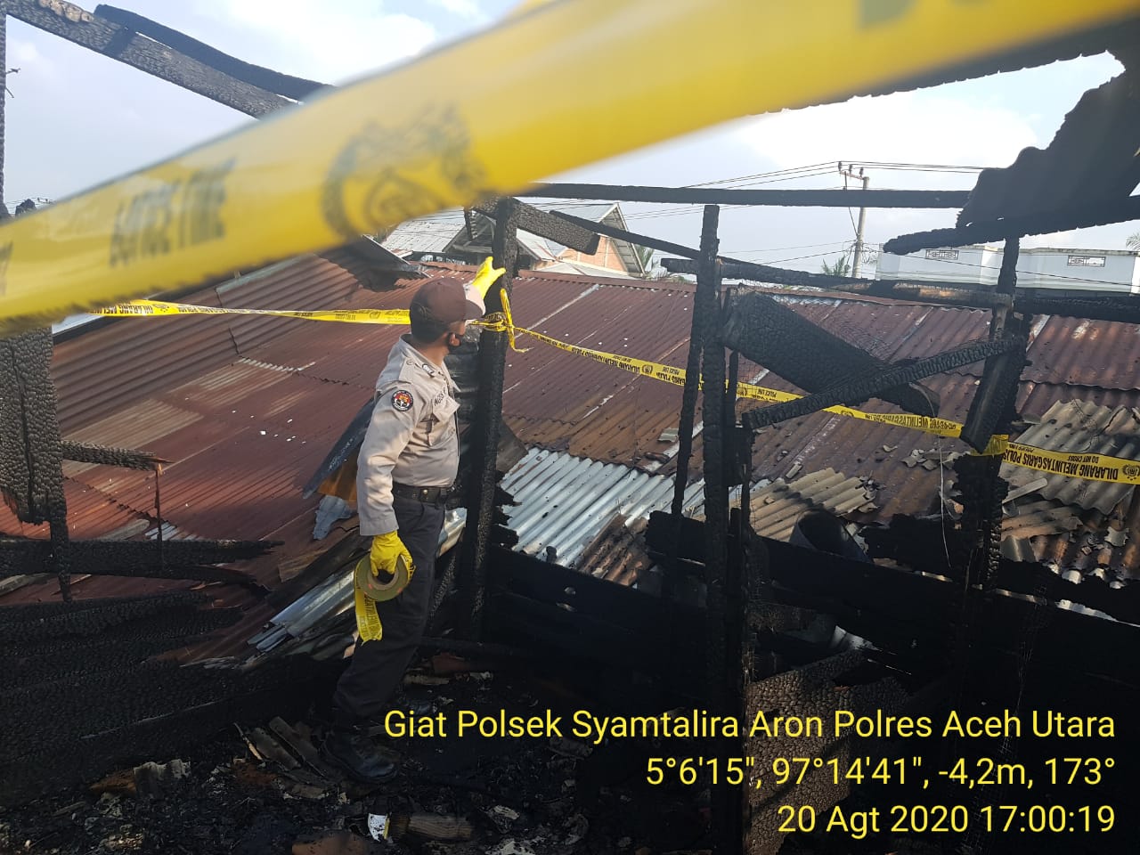 Satu Kios Terbakar di Aceh Utara