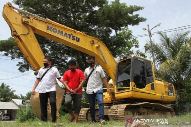 Polda Aceh Sita Tiga Alat Berat di Tambang Emas Ilegal Nagan Raya