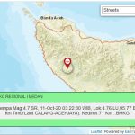 Aceh Jaya Diguncang Gempa Tektonik Magnitudo 4.7