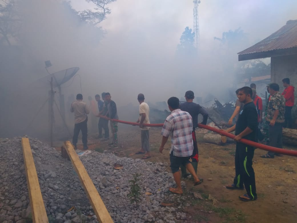 Dua Rumah Terbakar di Blang Rakal, Bener Meriah