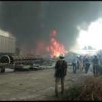 Bekas Pabrik PT AAF di Aceh Utara Terbakar