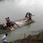 Dua Gampong di Aceh Utara Harus Gunakan Rakit untuk Menyeberang Sungai