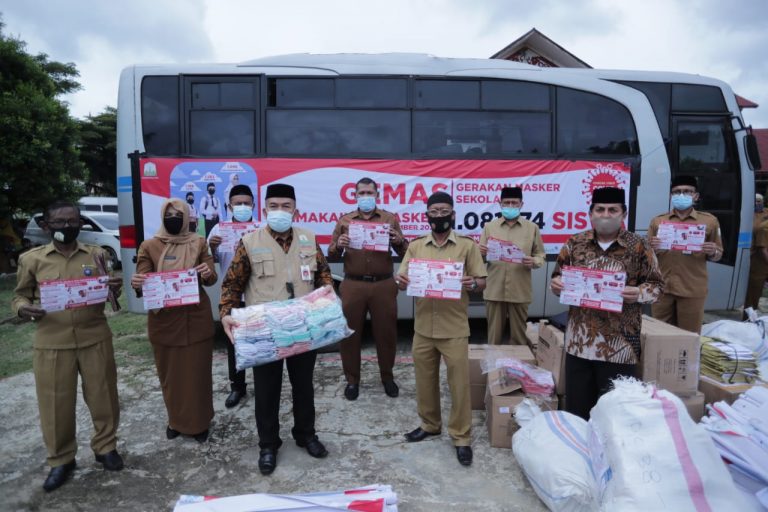 Cabdin Aceh Jaya Telah Salurkan Masker untuk Siswa Cegah Covid-19