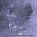 Citra satelit menunjukkan bongkahan gunung es terbesar di dunia / Foto : COPERNICUS/SENTINEL-1