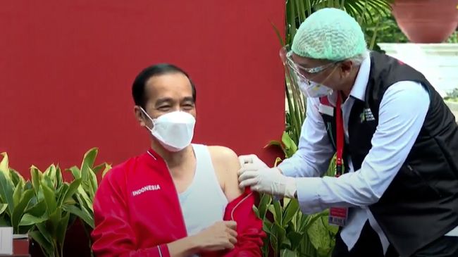 Presiden Jokowi lakukan Vaksin corona Tahap dua/ Foto Ist
