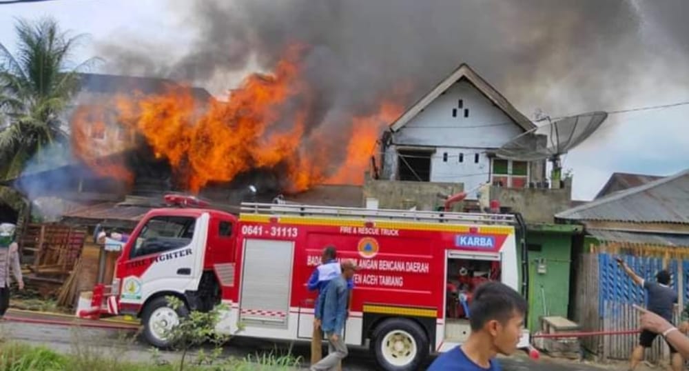 BPBA : 15 rumah terbakar di Kota Lintang Aceh Tamiang