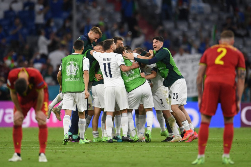 Taklukkan Belgia 1-2, Italia pastikan tiket semifinal Euro 2020