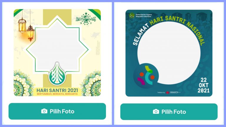 Twibbon dan bingkai foto peringatan Hari Santri Nasional 2021