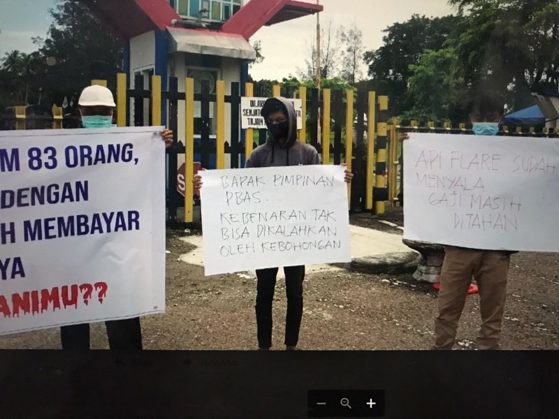 Puluhan mantan pekerja PT MITAII di Lhokseumawe demo tuntut hak