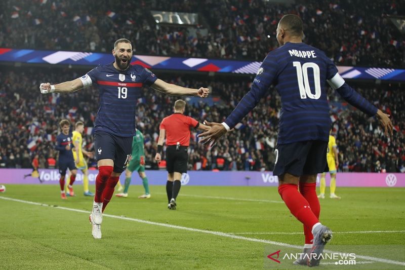 Pesta gol lawan Kazakhstan 8 - 0, Prancis lolos final Piala Dunia 2022