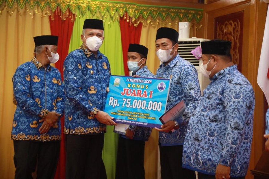 Kafilah Aceh juara MTQN Korpri 2021 dapat bonus Rp75 juta