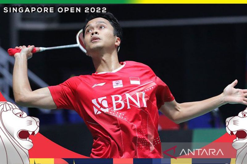Antony Sinisuka Ginting juara tunggal putra Singapore Open 2022