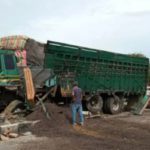 Truk terguling di Lhokseumawe, begini kondisi sopir