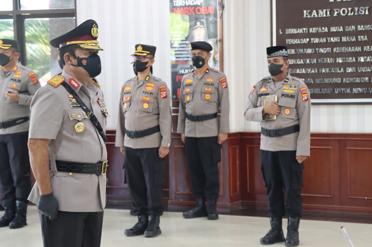 Brigadir Jenderal Polisi Syamsul Bahri resmi dilantik sebagai Wakapolda Aceh, Selasa (11/10/2022) siang.