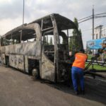 Bus terbakar di Gate Tol Menanggal Surabaya, kerugian capai Rp300 juta