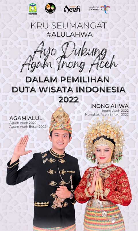 Ayo dukung Agam Inong Aceh dalam pemilihan duta wisata Indonesia 2022 – Disbudpar-Aceh