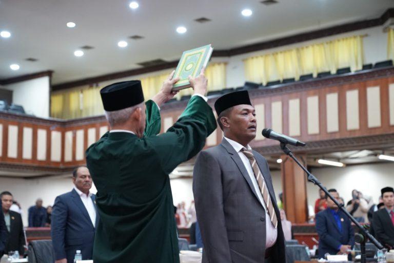 Gantikan Jauhari, sekretaris Gerindra Langsa resmi jadi anggota DPRA