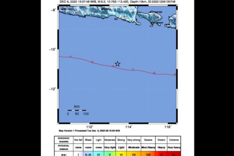 Gempa M 6,2 guncang wilayah Jember