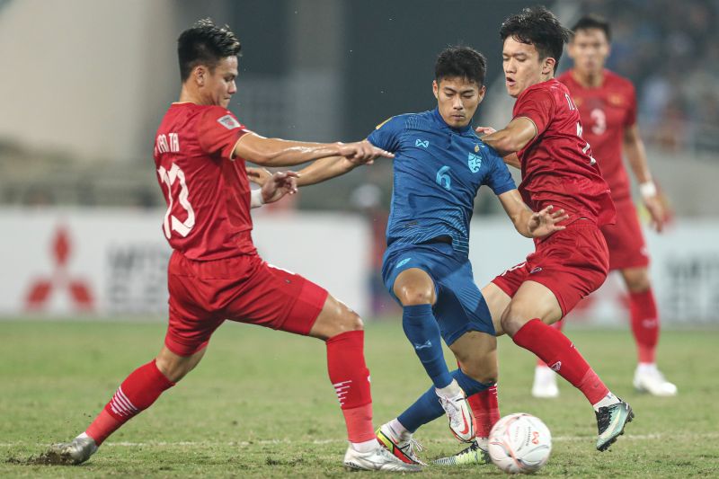 Thailand imbangi Vietnam 2-2 pada leg pertama final Piala AFF 2022