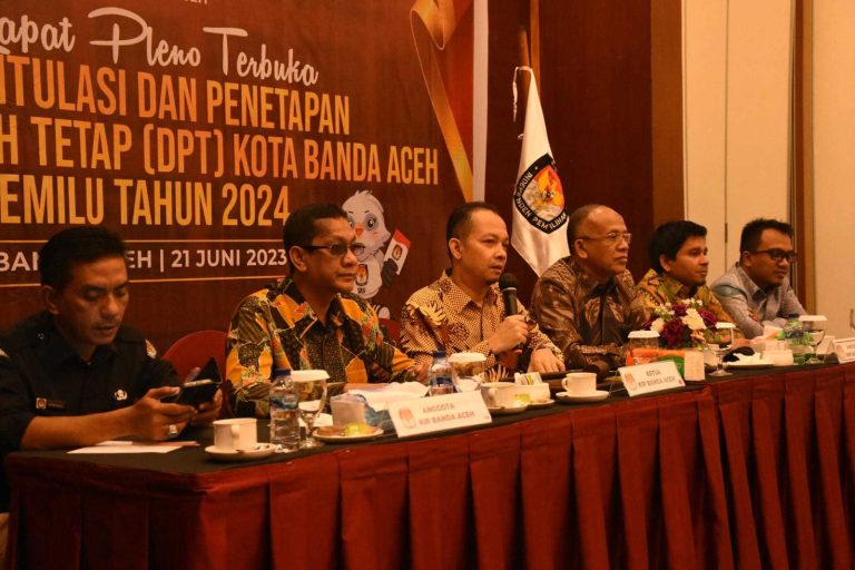 Daftar pemilih tetap Banda Aceh 169.146 orang