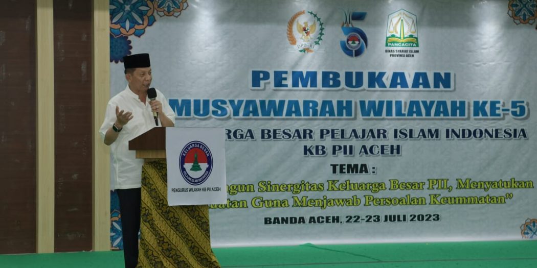 Dalam sambutannya Penjabat Gubernur mengajak kader PII untuk membantu membangun Aceh, termasuk dengan menjaga penerapan syariat Islam.
