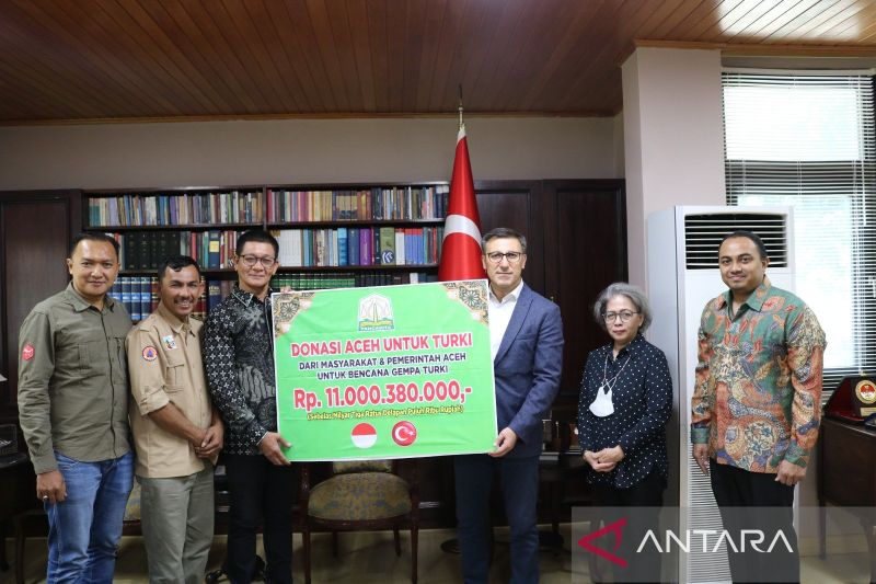 Sumbangan rakyat Aceh untuk gempa Turki Rp11 miliar