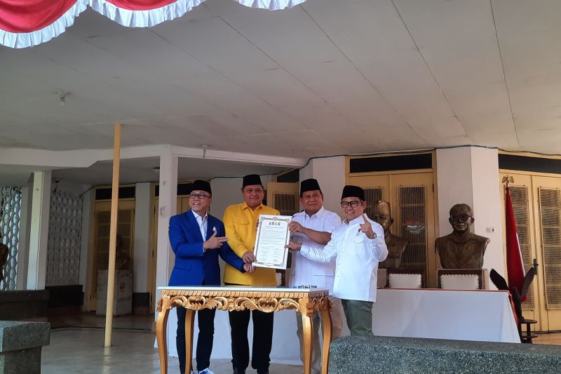 Golkar, PAN dan PKB deklarasi dukung Prabowo Subianto di Pilpres 2024