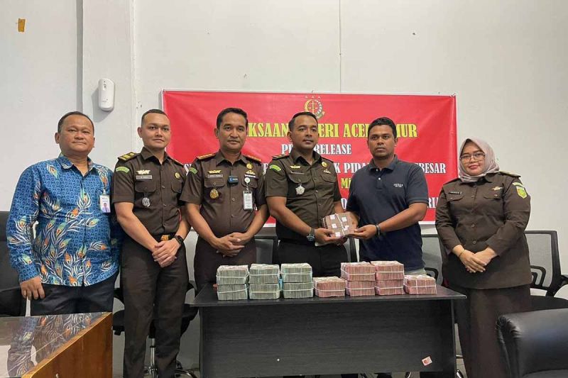 Terpidana narkoba Abdullah bayar denda Rp1 miliar, diterima oleh Kejari Aceh Timur