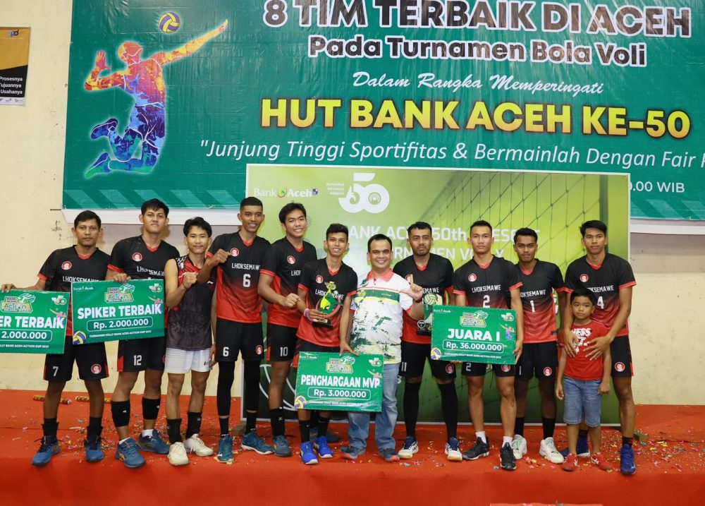 Singapore VC juara pertama Turnamen Voli Bank Aceh Action Cup 2023