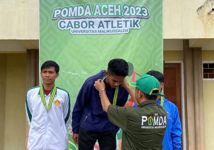 Bripda Tegar Raih Dua Medali Emas Cabang Atletik pada Pomda Aceh 2023