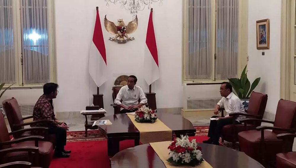 Presiden Jokowi terima SYL di Istana Merdeka 