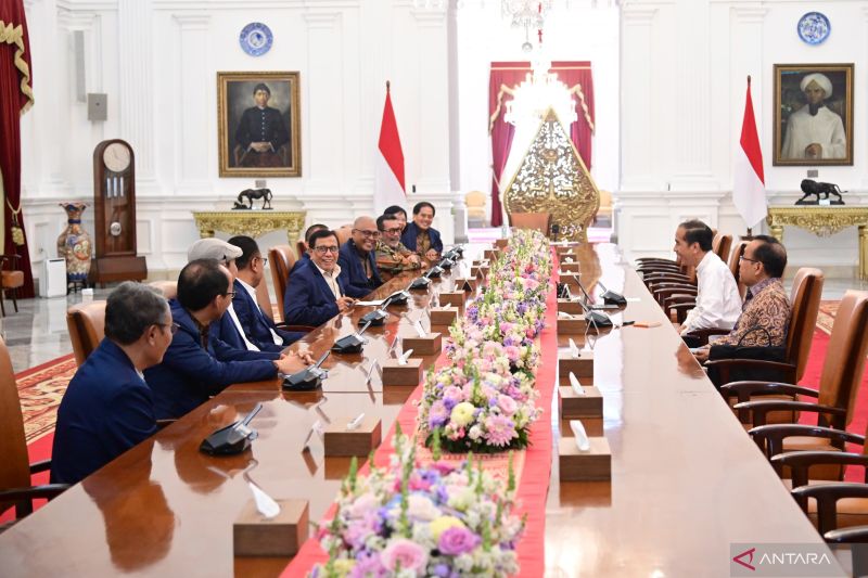 Presiden Jokowi terima pengurus PWI Pusat di Istana Merdeka