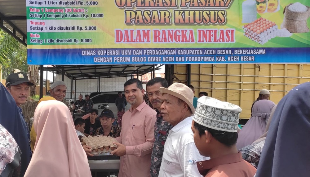 Operasi pasar murah di Montasik, Pj Bupati Aceh Besar : Kami fokus tekan inflasi