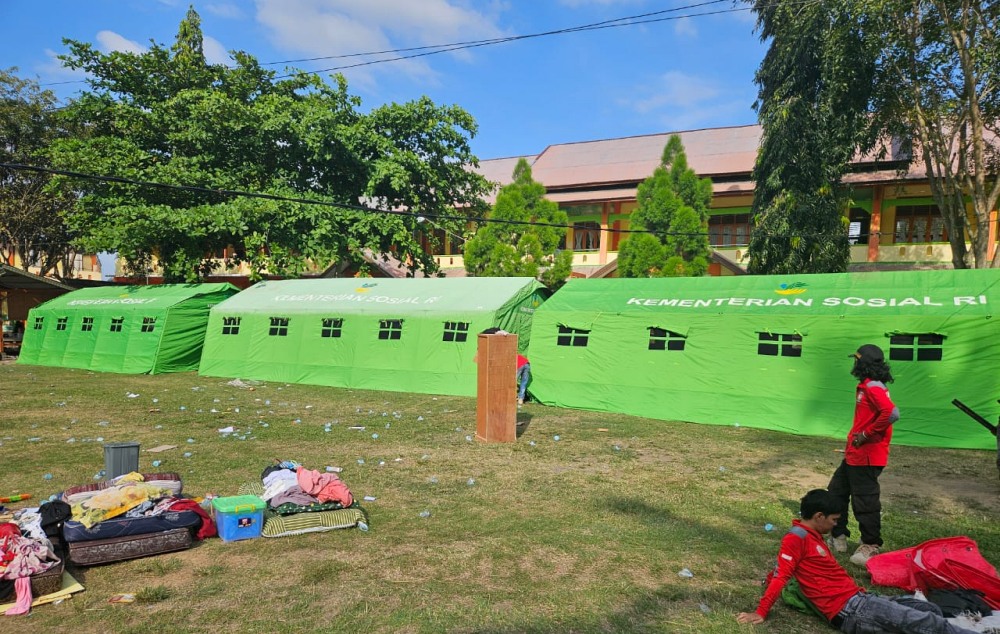 Pemkab Aceh Besar dirikan dua tenda di lokasi Dayah Babul Maghfirah
