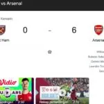 Arsenal pesta gol di kandang West Ham United, 6-0