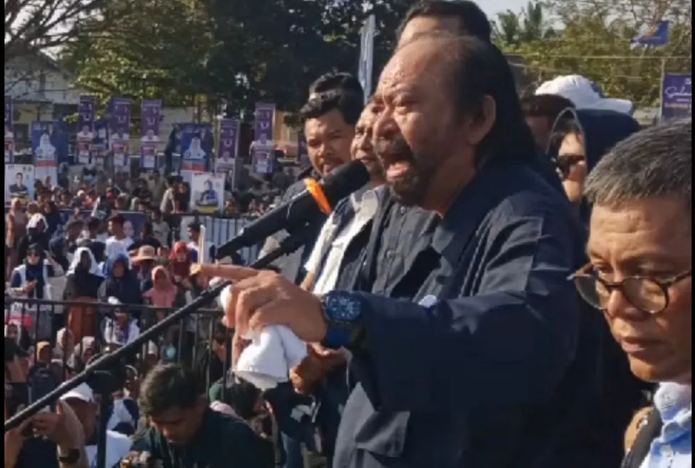 Kampanye di Lhokseumawe, Surya Paloh minta rakyat Aceh menangkan pasangan Anies-Muhaimin dan Partai Nasdem