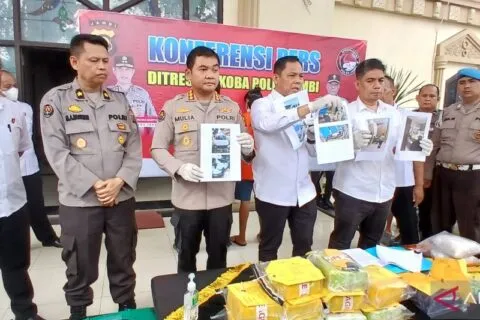 Polda Jambi tangkap warga Sumut dan Riau dalam kasus kepemilikan 10 kilogram sabu-sabu