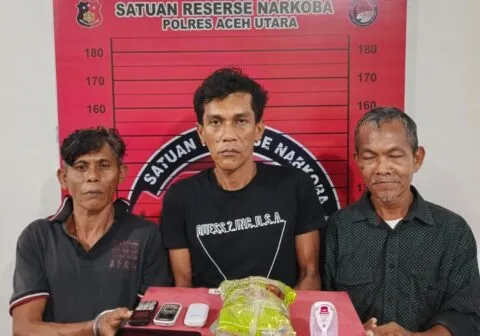 Undercover buy, polisi di Aceh Utara tangkap tiga pria dan sabu satu kilogram
