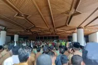 Ratusan kepala desa di Aceh demo minta masa jabatan delapan tahun