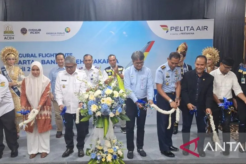 Pj Gubernur Aceh resmikan penerbangan perdana Maskapai Pelita Air tujuan Banda Aceh-Jakarta