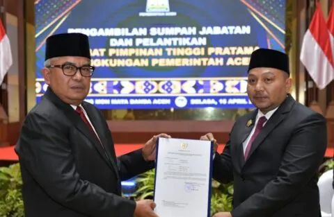 Saat dilantik Pj Gubernur, Reza Saputra diminta optimalisasi pendapatan asli Aceh 