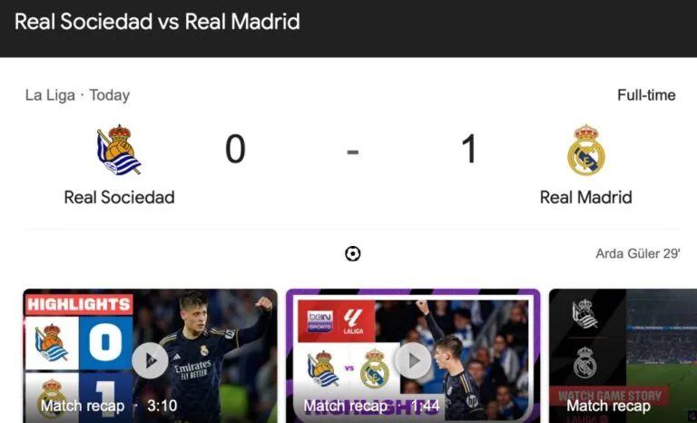 Gol Arda Guler antar kemenangan Real Madrid atas Sociedad, skor akhir 1-0