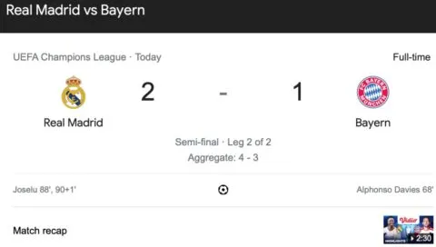 Madrid ke final Liga Champions usai kalahkan Bayer Muenchen 2-1