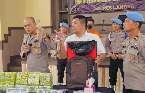 Napi di Jakarta kendalikan pengiriman 10 kilogram sabu ditangkap Polres Langsa