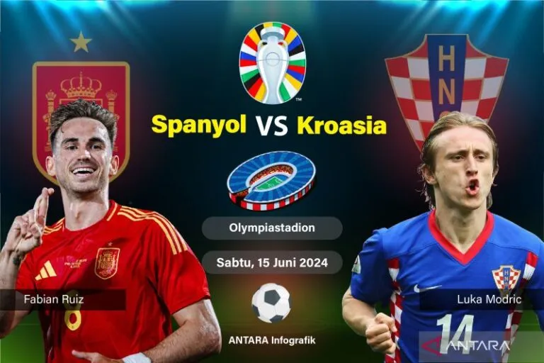Laga pembuka Grup B Piala Euro 2024 : Spanyol vs Kroasia beradu taktik dan strategi